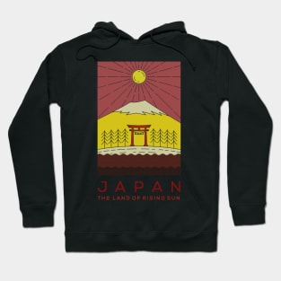 Pink japan the land of rising sun Hoodie